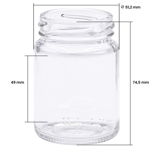Pack de 20 - Pots en verre 125 g (106 ml) TO48