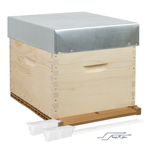 Ruche complète bois à tenons Dadant 10 cadres